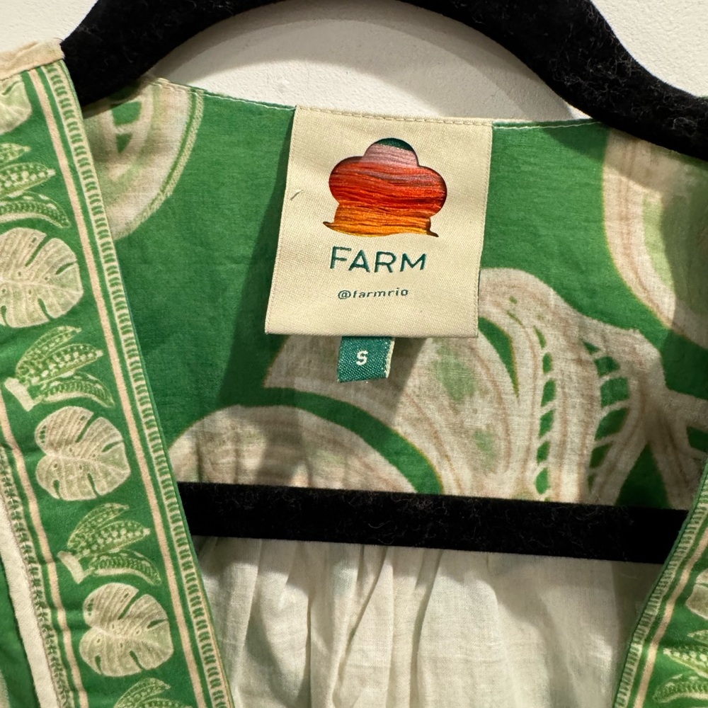 Farm Rio green monstera wide print jumpsuit - Picture 7 of 11